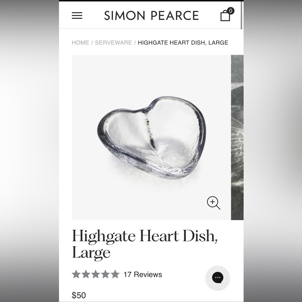 Simon Pearce Heart Dish